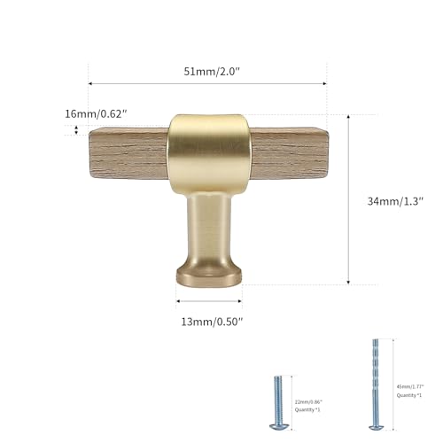 Evionlin 4 Pack Rovere Wooden Drawer Pulls Beech Wood Drawer Handles Wood Hardware for Cabinets Dressers Wood Cabinet knobs Wooden knobs for cabinets and Drawers - Image 3