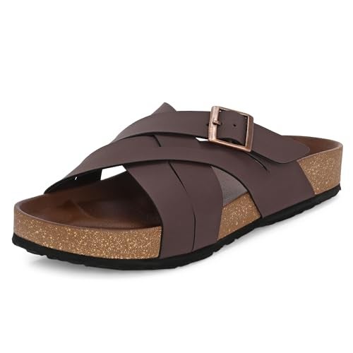 Centrino Men’s Berkin-Style Slip-On Sandals | Open Toe Design | Soft PU Footbed | Lightweight & Comfortable | Arch Support | On-Grip Sole | Casual Outdoor Wear (6868) - Image 1