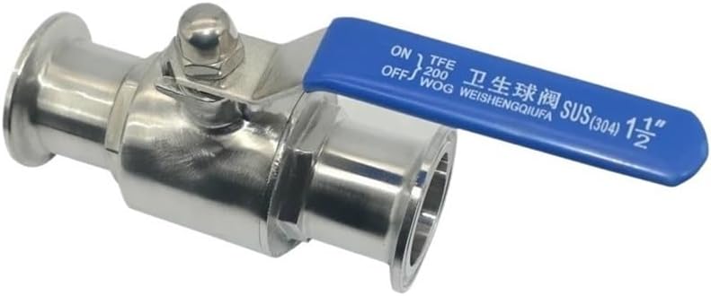 304 صمام كرة ثلاثي المشبك من الفولاذ المقاوم للصدأ 32 مم × حشوة 50 5 مم 19 مم إلى 2 بوصة - Image 2