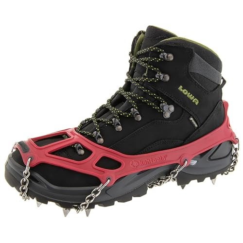 Kahtoola MICROspikes Footwear Traction for Winter Trail Hiking & Ice Mountaineering - Red - Large - Image 5
