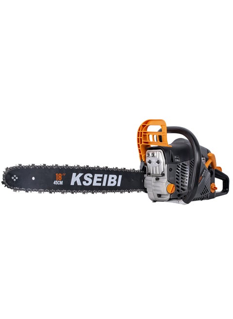 Gasoline Chain Saw, 2600W, 58CC Handheld Gasoline Powered Chainsaws Chain Pitch 3/8", Top Handle Chain Saws, Tree Cutting Tool, for Cutting Wood Home Farm Use.