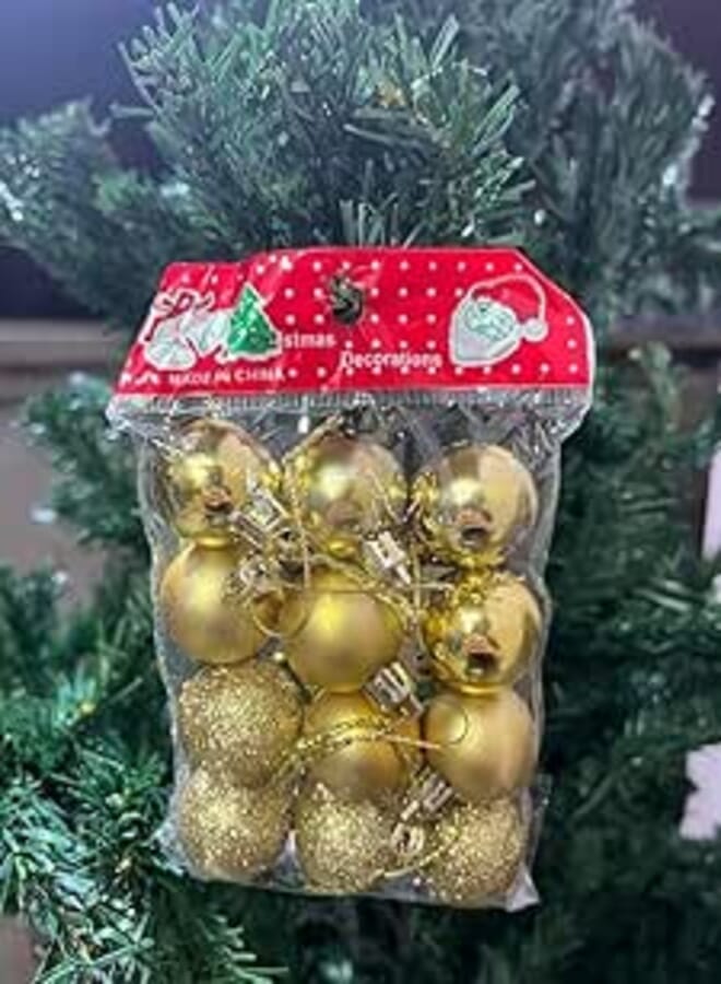 Small Ball Ornaments Modern Design for Christmas Tree Wedding Decoration Gold