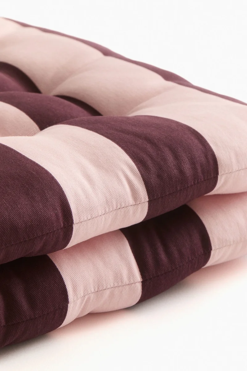 اتش اند ام وسائد مقعد مربعة - عبوة من قطعتين