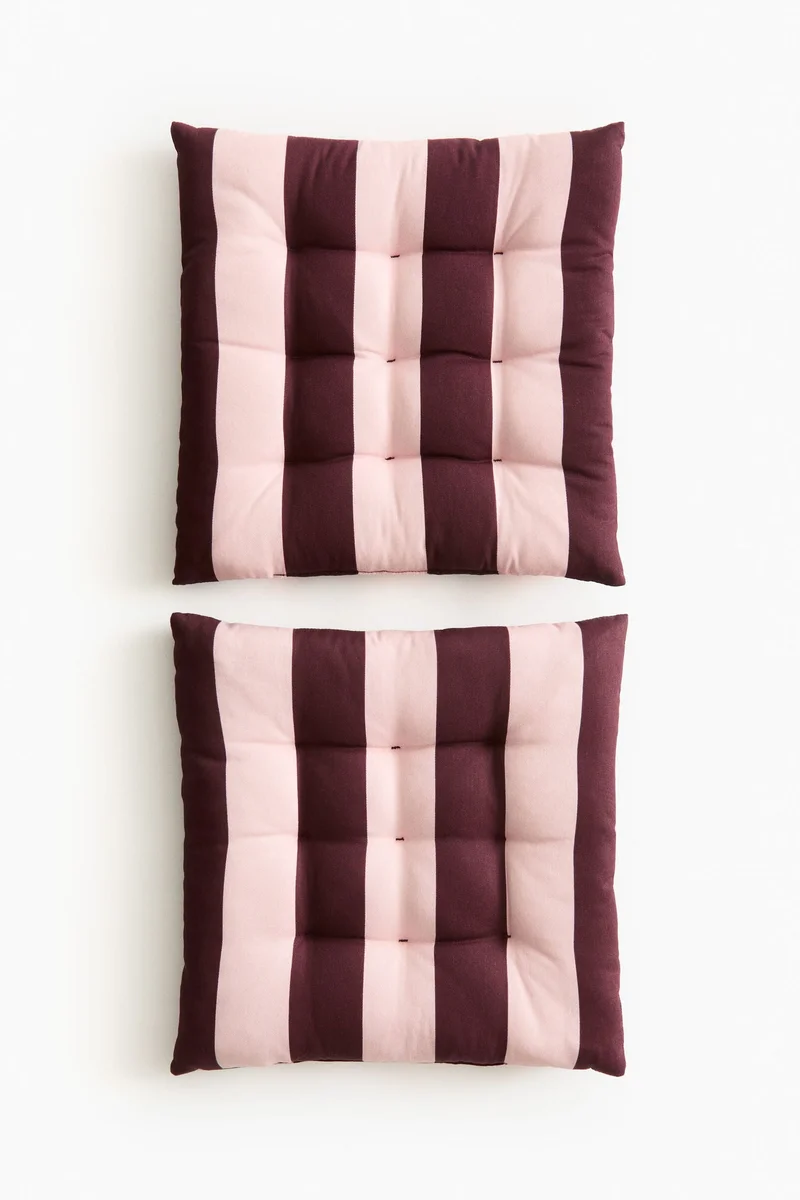 اتش اند ام وسائد مقعد مربعة - عبوة من قطعتين