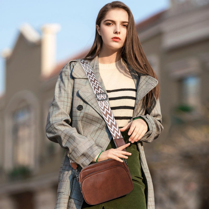 TANTOMI Small Crossbody Bag for Women, Vegan Leather Shoulder Bags for Women, Travel Purse with Adjustable Shoulder Strap - Image 3