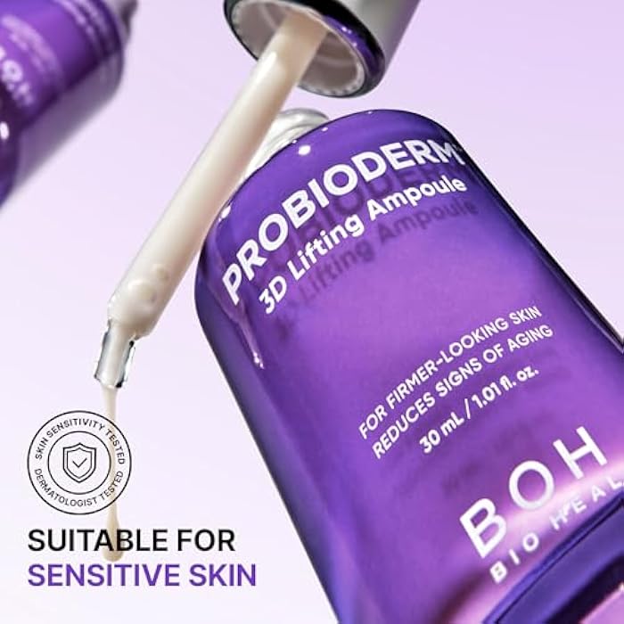 BIOHEAL BOH أمبولات BIOHEAL BOH Probioderm™ 3D لرفع البشرة 1.01 أونصة سائلة (30 مل) | سيروم مرونة متقدم لبشرة مشدودة ومحددة | تركيبة رفع ثلاثية الأبعاد قوية مع البروبيوتيك والببتيدات للعناية اليومية بالبشرة - Image 5