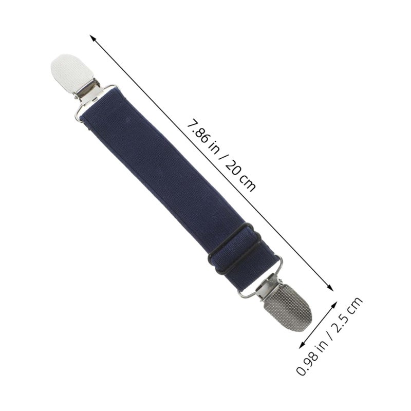 Motorcycle Riding Pants Fixing Clip Straps Dark Blue Trouser Leg Fasteners - Image 3