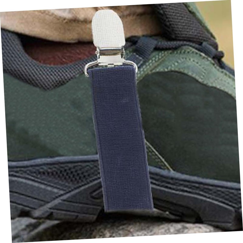 Motorcycle Riding Pants Fixing Clip Straps Dark Blue Trouser Leg Fasteners - Image 5