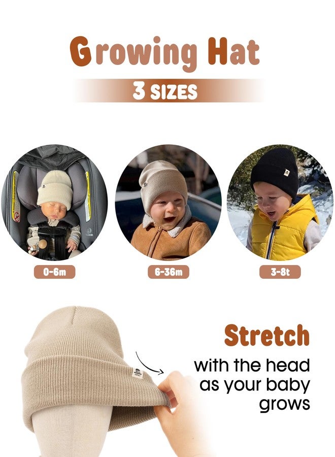 FURTALK Baby Beanie Knit Winter Hats 3 Pack for Infant Toddler Kids Skull Caps - Image 5