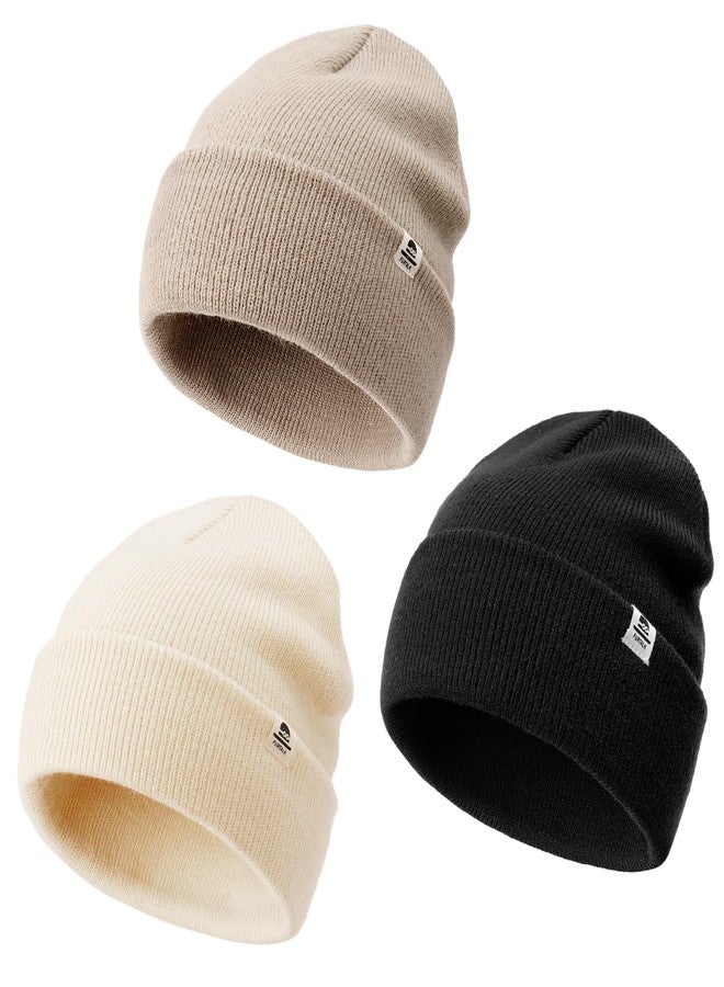 FURTALK Baby Beanie Knit Winter Hats 3 Pack for Infant Toddler Kids Skull Caps - Image 1