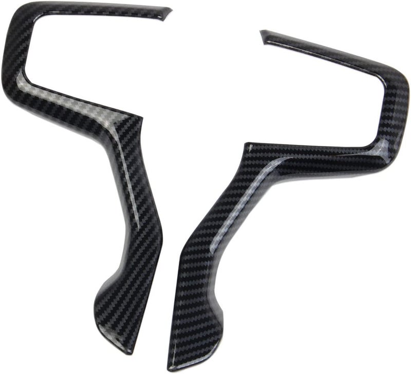 Fewshaw Carbon Fiber Steering Wheel Cover Molding Trims Accessoriess for 2019-2025 Chevy Silverado Blazer 2021-2024 Tahoe Suburban (Side Trim) - Image 3
