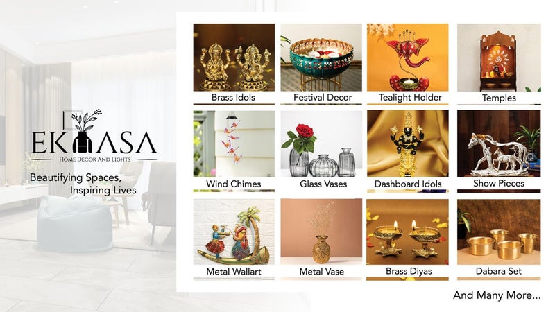 Ekhasa Aura Series Big Size Marble Dust Ganesha Idol 1 Feet Handpainted Ganesh Murti for Pooja Room Home Decor Office Desk Resin Vinayagar Statue for Diwali Puja Vinayaka Idol for Gifting - Image 5