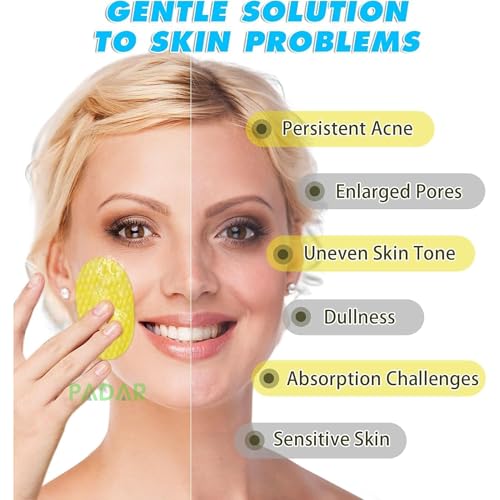 PADAR Turmeric & Kojic Acid Face Cleansing Foaming Pads for Dark Spots, Skin Brightening & Acne Prevention With Vitamin C, For All Skin Types (1 Pack (60 Pads)) - Image 2