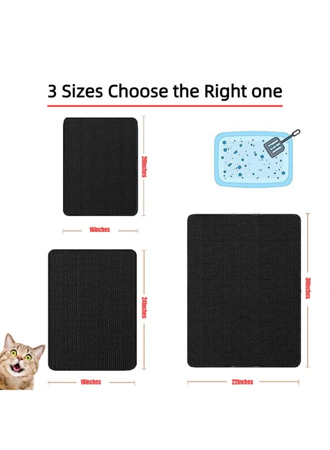 Generic Cat Litter Mat, 18×24 Inch Litter Trapping Mat for Cat Sand Litter Box Honeycomb Double Layer Design Waterproof Litter Mat, Washable Pet Bed, BLACK  - Image 5