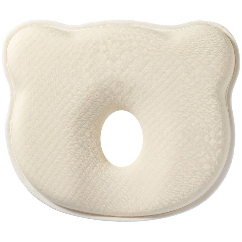 Pillow For Little Mind Head Shaping Travel Pillow Memory Foam Soft Breathable Cute Bear Motif Gray 9 8 X 8 7 X 1 2 Inches For Little Ones - Image 2