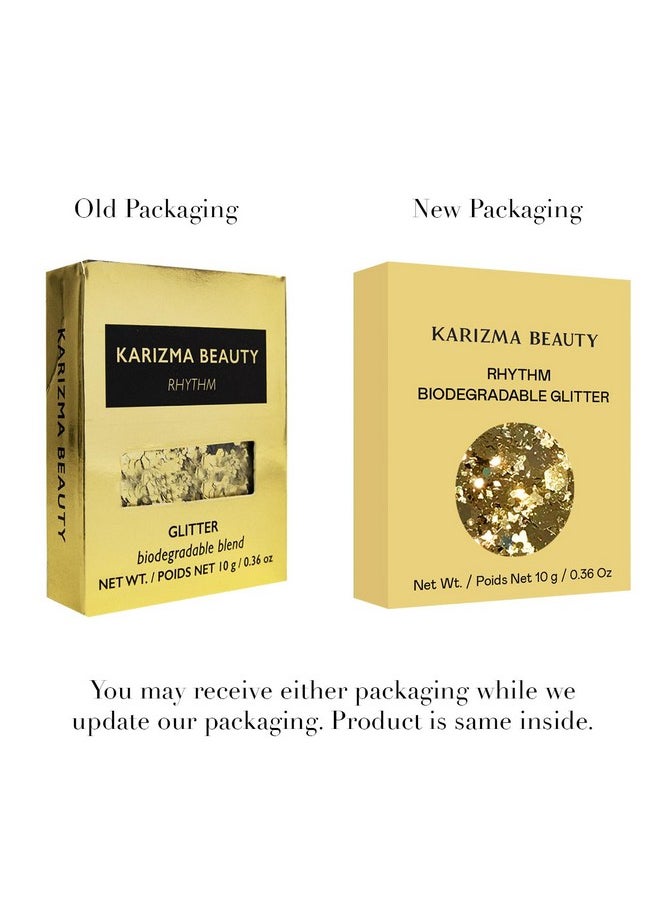 KARIZMA - Biodegradable Chunky Glitter // Karizma Beauty Gold Bio Glitter Eco Glitter Face Glitter Festival Chunky 10G - Image 1