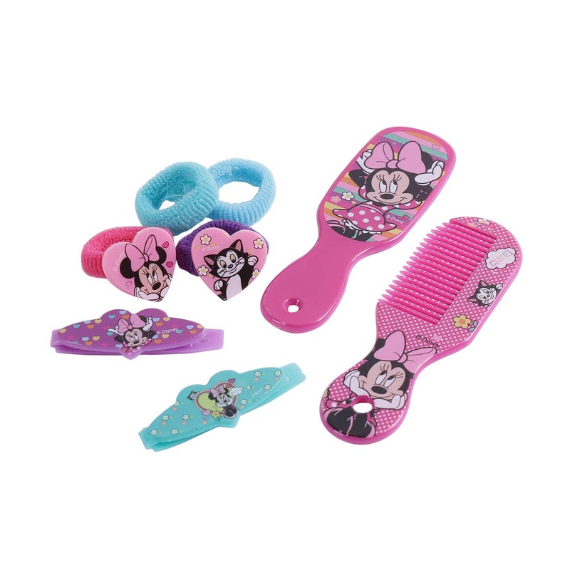 Li'l Diva Lil Diva Minnie Mouse Fashion Accessories Set Of 8pcs 1 Comb 1 Mirror 4 Hair Bands 2 Clips With 1 Bag for Girls 3 Years And Above - Image 3