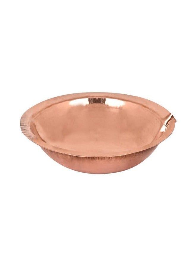 ROLIMOLI Copper Akhand Diya (Size 9cm) -28 Gm | High Quality Oil Lamp for Daily Puja & Other Religious Rituals, Home, Office & Temples Festive Gifts | Copper Diya for Home Decor (2cm H x 9cm L) - Image 3
