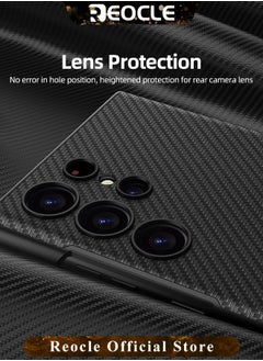REOCLE Samsung Galaxy S23 Serious Case with Kickstand Ultra-thin Plain Leather Anti-fall Mobile Phone Case for Galaxy S23 Series  - Image 4
