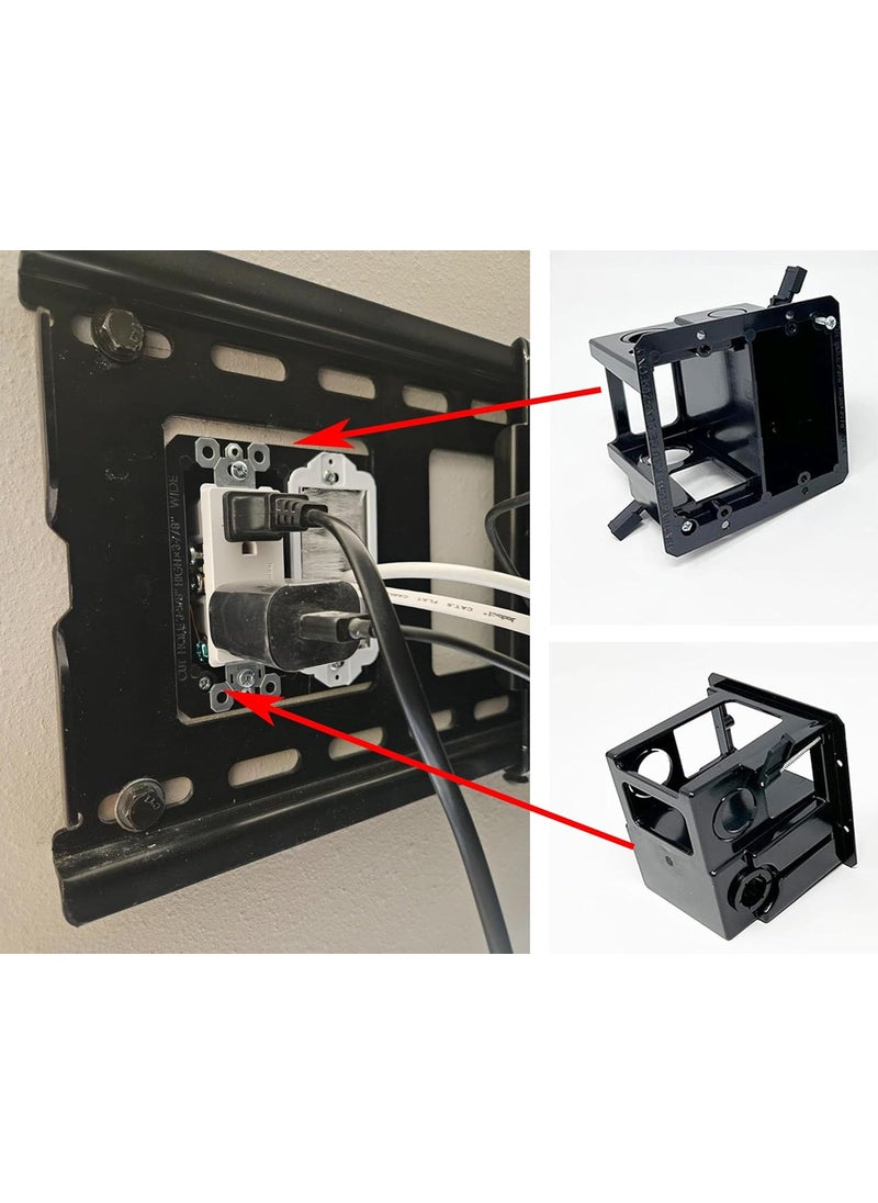 iMBAPrice iMBAPrice IMBALVDR22 2Gang Cutin Combo Electrical Power and LowVoltageOld Work Box for Existing Construction 2Pack  - Image 3