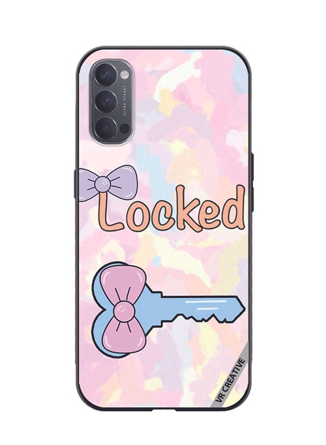 VR CREATIVE Protective Case Cover For Oppo Reno4 Pro 5G Locked Design Multicolour - Image 1