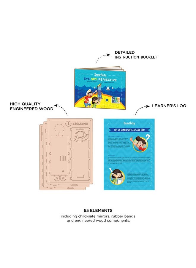 Smartivity Smartivity Periscope 3D Wooden Model Engineering STEM Building Set for Kids Ages 6 and Up  - Image 5
