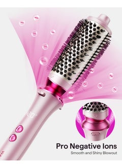 wavytalk Wavytalk Thermal Brush, Wavytalk Heatwave Pro 1.75" Ionic Thermal Brush with Bilateral Ionic Outlet to Less Damage and One-Step Shiny Blowout Look for Long Hair, Pink  - Image 4