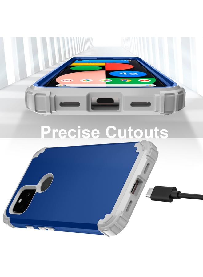 S-TOP Case For Google Pixel 4a 5G 3 in 1 Shockproof PC + Silicone Protective Case - Image 5