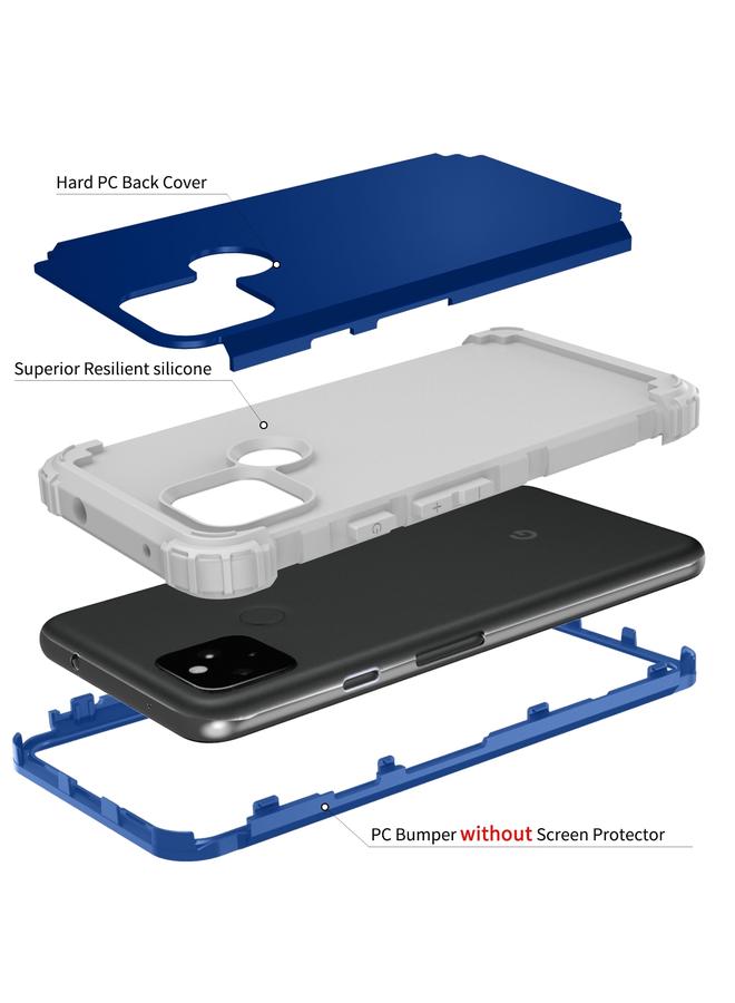 S-TOP Case For Google Pixel 4a 5G 3 in 1 Shockproof PC + Silicone Protective Case - Image 3