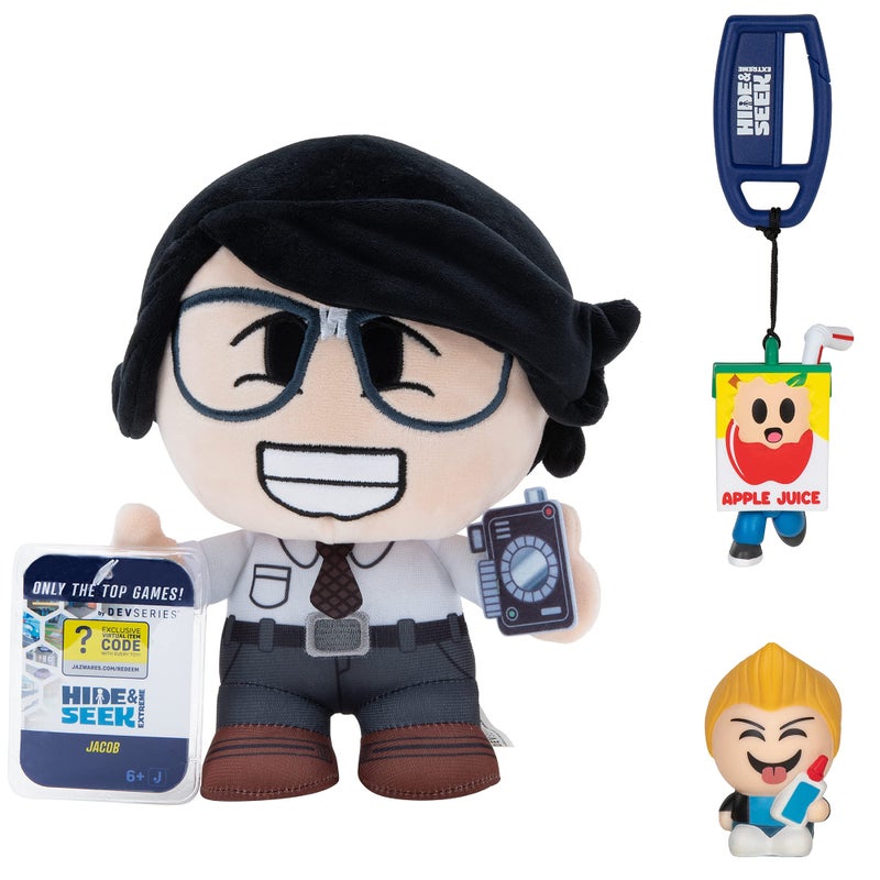 DevSeries Hide and Seek Extreme Collector Bundle Three Exclusive Virtual Item Codes with Plush Squooshems and Hanger - Image 2