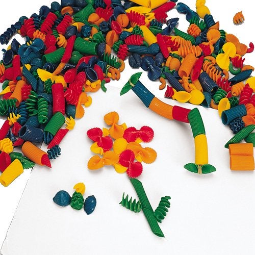 Constructive Playthings MultiColored Macaroni Shapes with Design Sheets and Idea Card Collage Kit in NonToxic Colors Art Supplies for Classroom Kindergarten Grade 3 Ages 4 Years Older - Image 1