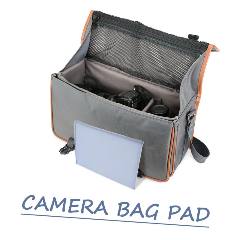 Shockproof Camera Bag Insert Padding 2pcs Grey Flexible Storage Divider For Backpack Organization - Image 4