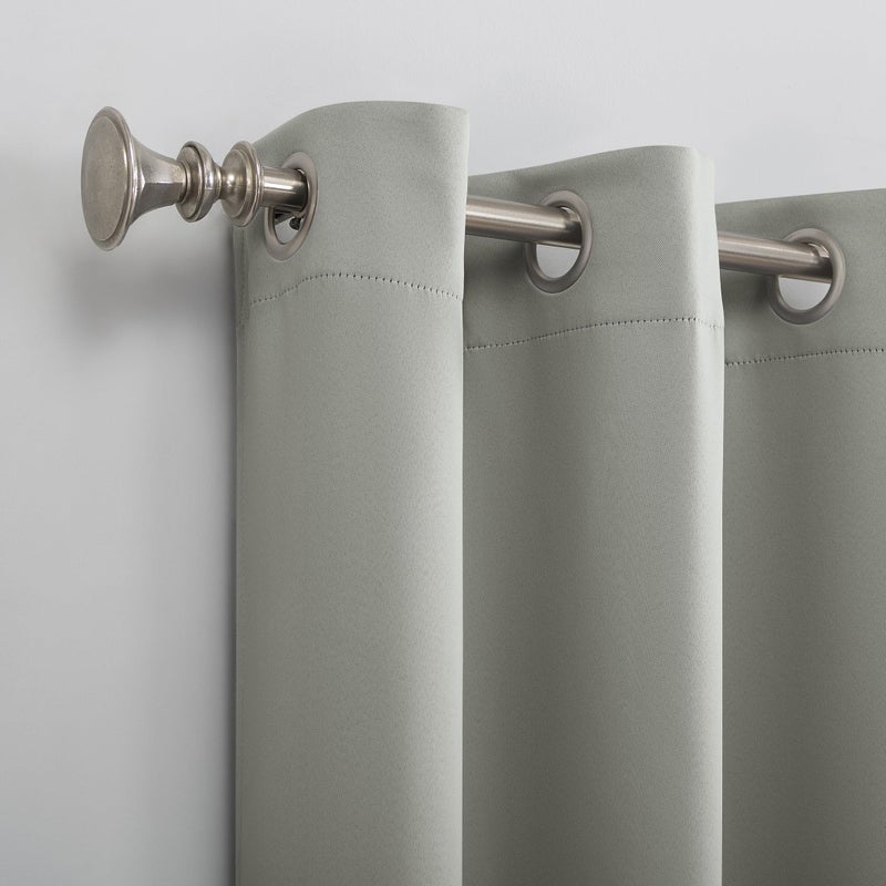 Sun Zero Easton Energy Saving Blackout Grommet Curtain Panel, 40" x 84", Silver Gray - Image 2