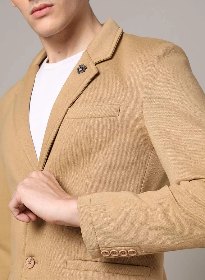Fort Collins Notch Lapel Single Breasted Blazer with Button Cuff by Styli