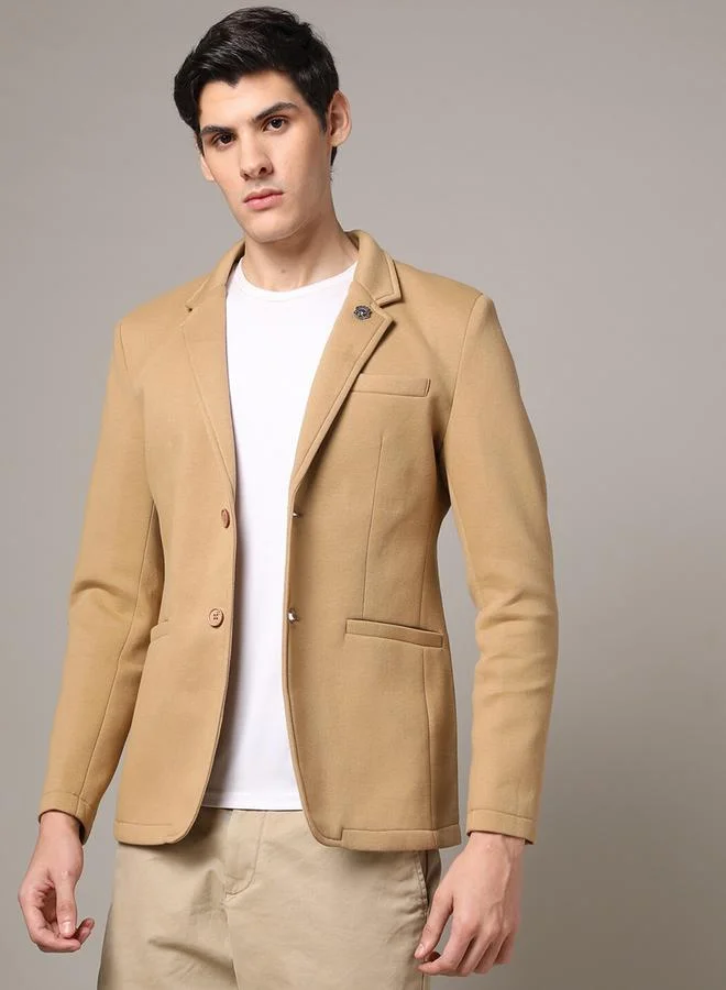 Fort Collins Notch Lapel Single Breasted Blazer with Button Cuff by Styli