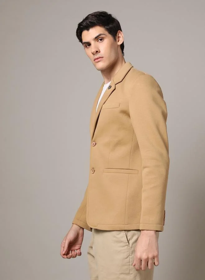 Fort Collins Notch Lapel Single Breasted Blazer with Button Cuff by Styli