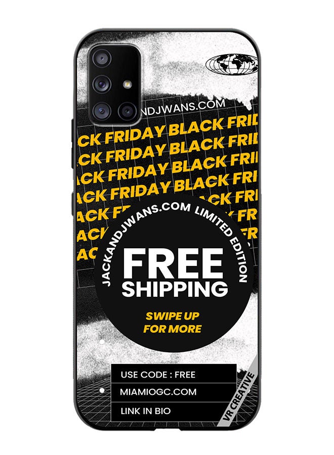 VR CREATIVE Protective Case Cover For Samsung Galaxy A51 5G Black Friday Design Multicolour - Image 1