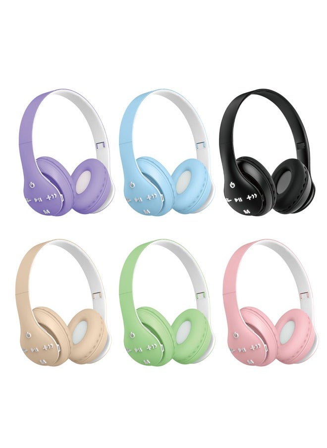 MIQIA ST93 Wireless Bluetooth Headphones Adjustable Foldable,ABS Bluetooth Compatible 5.1 Macaron Headsets,Support TF Card for Sports Pink  - Image 4