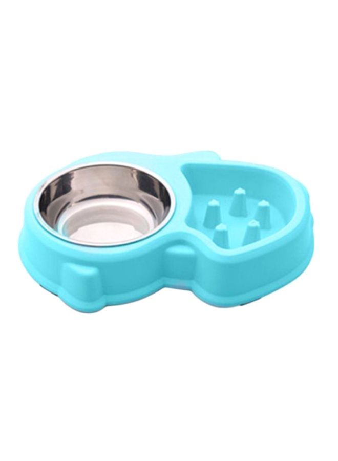 NIBEMINENT Anti-Choking Food Bowl Blue/Silver 30.7x5.3x5.3cm - Image 1