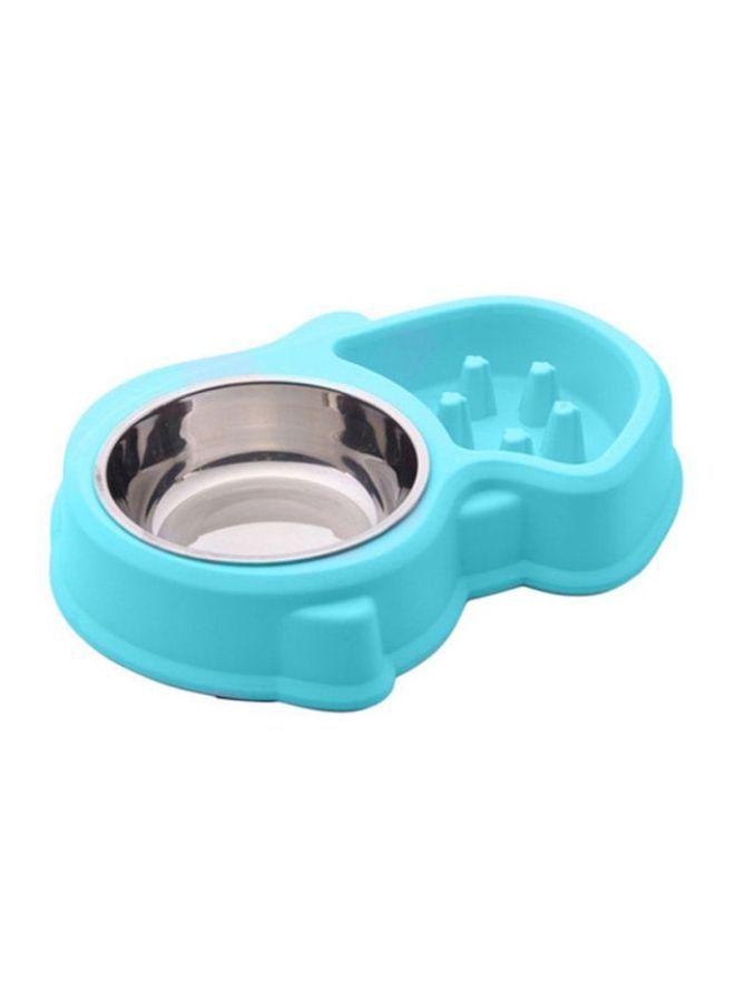 NIBEMINENT Anti-Choking Food Bowl Blue/Silver 30.7x5.3x5.3cm - Image 2