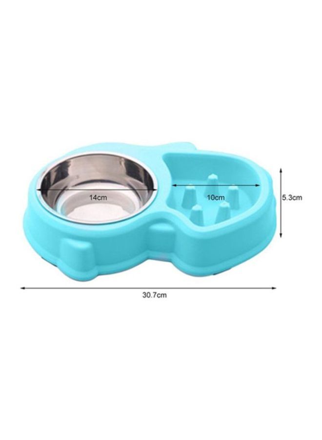 NIBEMINENT Anti-Choking Food Bowl Blue/Silver 30.7x5.3x5.3cm - Image 3