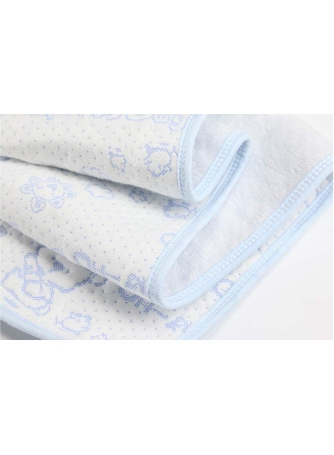 Monvecle 2pcs Pack Baby Infant Waterproof Cotton Changing Pads Washable Resuable Diapers Liners Mats, Pink Bear-2pcs Medium 28" x 20" - Image 4