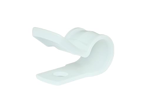 SECURE CABLETIES Secure 3/8 Inch Premium R Type Natural Nylon Screw Mount Cable Clamp for Wire Management - 100 Pack - Image 5