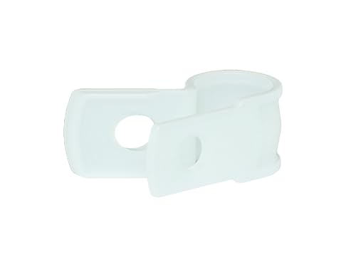 SECURE CABLETIES Secure 3/8 Inch Premium R Type Natural Nylon Screw Mount Cable Clamp for Wire Management - 100 Pack - Image 2