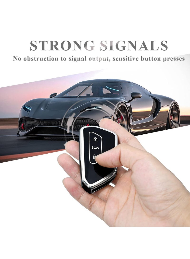 OFFCURVE Car Key Cover for VW Golf 8, Seat Leon, Tarraco, Ateca, Skoda Octavia, Cupra Formentor & Born – 3-Button Key Case, Protective Key Guard - Image 5