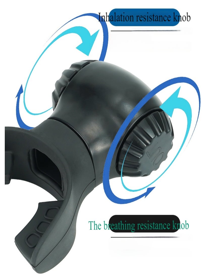 Healife Portable breathing trainer, aerobic spirometry exercise running, swimming, strong lungs, adjustable resistance, portable spirometry adjustable resistance abdominal breathing trainer, fitness respiratory athlete equipment expansion, inspiratory muscle trainer - breathing trainer three generations  - Image 3