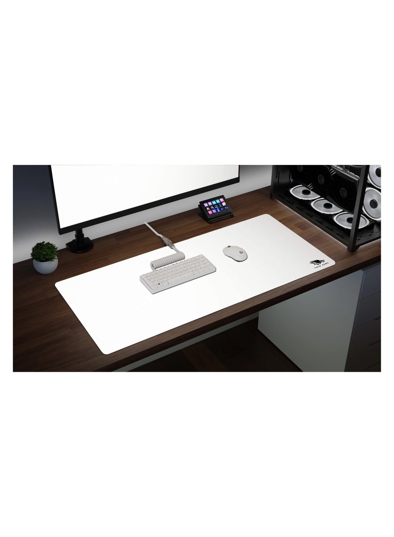 ماوس باد كبير جدا من ياسا مقاس 100*50 سم بتصميم جرافيك جميل جدا مع خاصية منع الانزلاق يكفي للفأرة والكيبورد وحواف مخيطه ومضاد للسوائل باتقان أبيض - Image 5