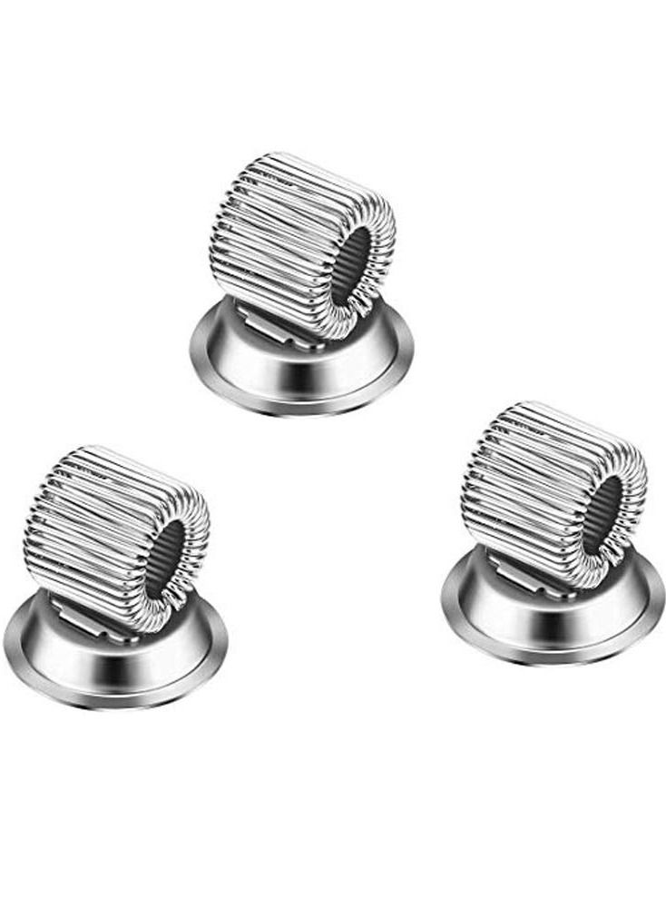 Y&D 3Pcs Strong Magnetic Pen Insert, Metal Adjustable Spring Ring Single Storage Clip, Detachable Portable Fits Any Size Pen, Fridge, Whiteboard, Eraser Board, Bulletin Board  - Image 1