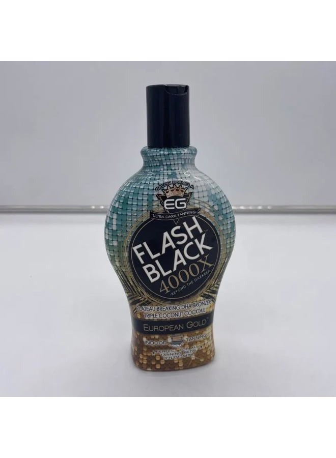 Flash Black (350ml) - European Gold 4000X Indoor Tanning Lotion with Time-Release DHA Bronzers, 350ml - Image 2
