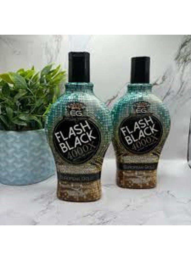 Flash Black (350ml) - European Gold 4000X Indoor Tanning Lotion with Time-Release DHA Bronzers, 350ml - Image 4